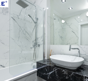 How to repair the towel bar on a sliding shower door?