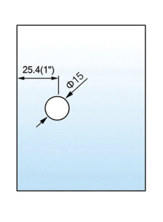 Beveled Edge Shower Glass Clamps Wall To Glass 180 Degree L-2613