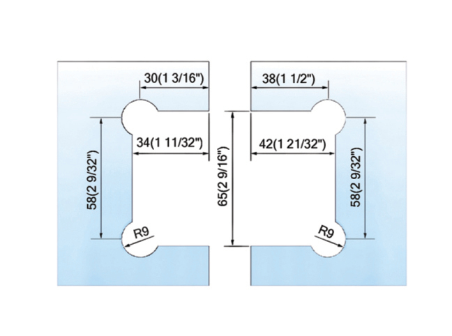 Standard Duty Shower Hinges Glass to Glass 135 Degree Glass Clamp Shower Room Door Hinge Shower Hardware L-2114