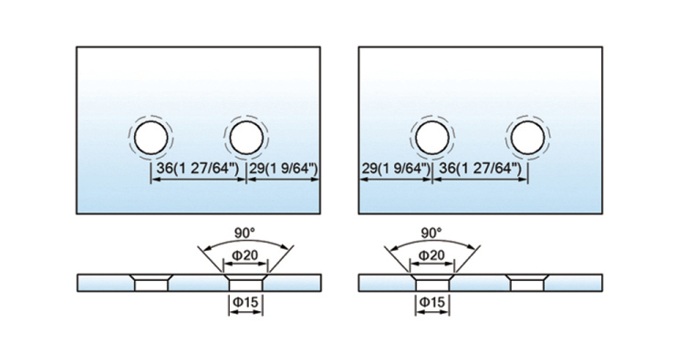 Lift Shower Hinges Brass Frameless Shower Door Hinge L-2402R