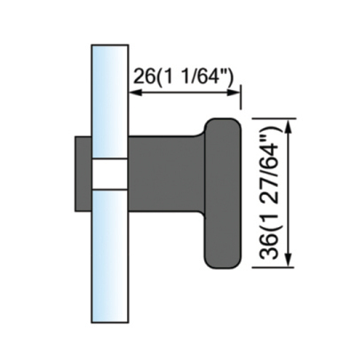 Shower Door Knobs Handles For Glass Shower Door Hardware Factory Price L-2809A