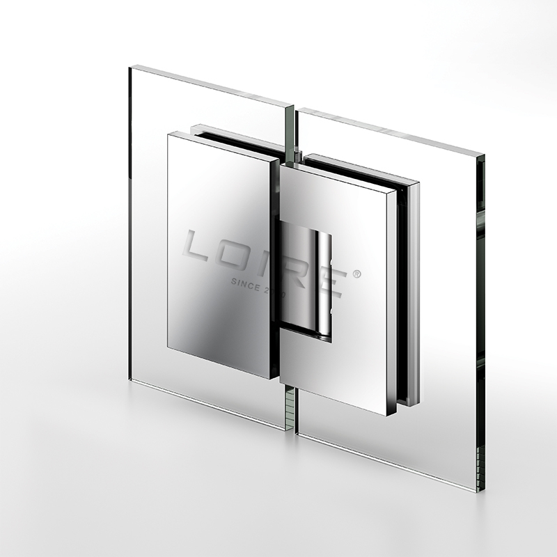 Adjustable Standard Duty Shower Hinges With Covers Bathroom Glass Door Clamps L-5103AD