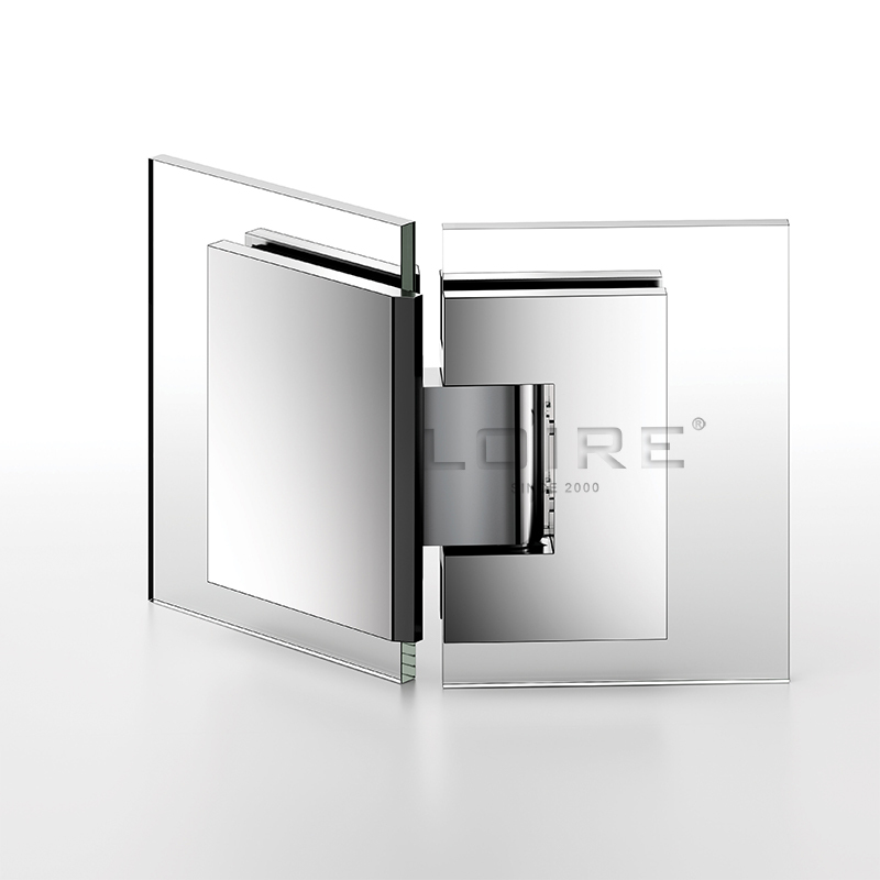Adjustable Standard Duty Shower Hinges With Covers Frameless Shower Glass Door Clips L-5104AD