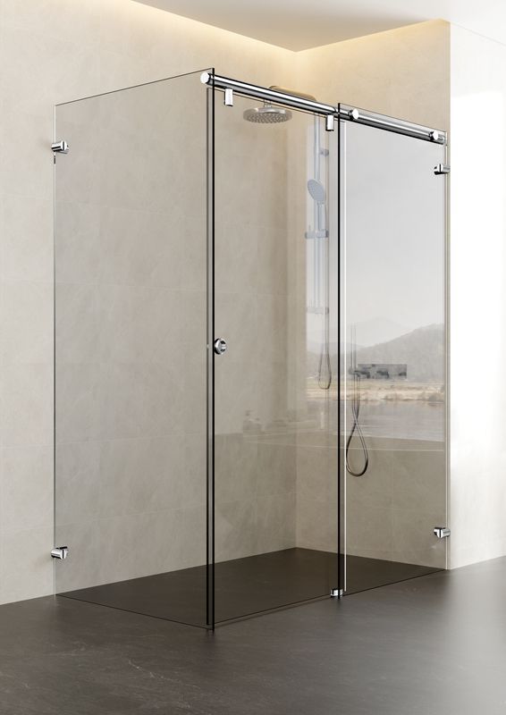 Aluminium Sliding Door Shower Hardware Bathroom Door Fittings China Manufacturer S013