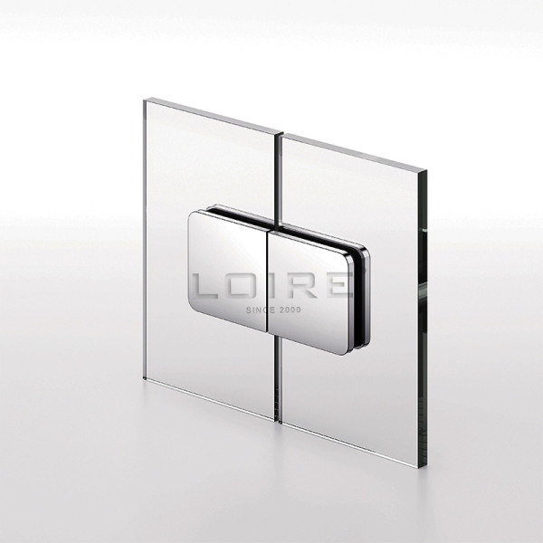 Beveled Edge Shower Glass Clamps 180° Glass-to-Glass L-2544