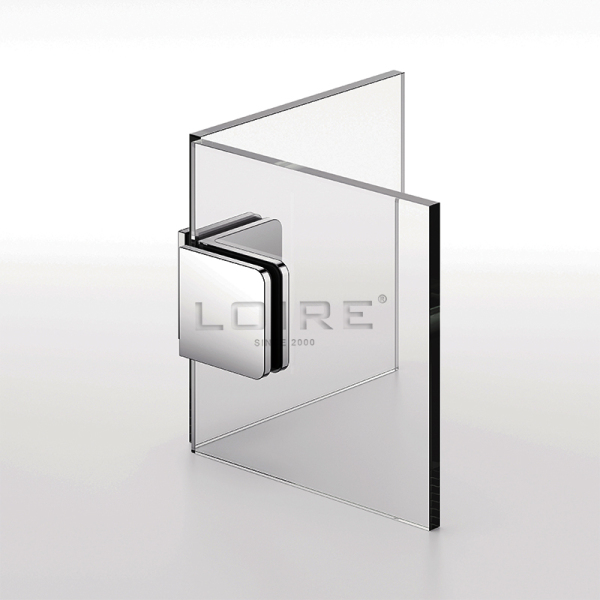 Beveled Edge Shower Glass Clamps 90° Glass-to-Glass L-2545
