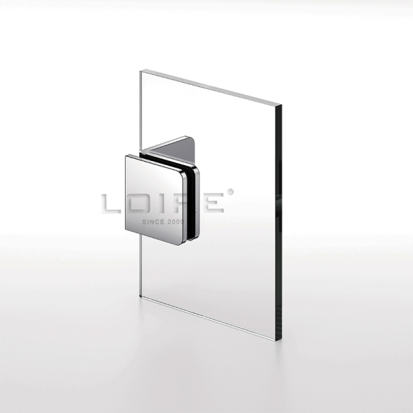 Beveled Edge Shower Glass Clamps 90° Wall-to-Glass L-2542