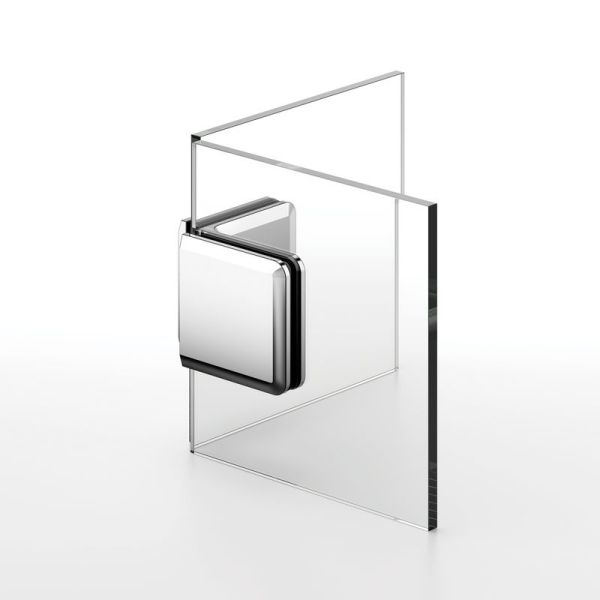 Beveled Edge Shower Glass Clamps Glass To Glass 90 Degree L-2615