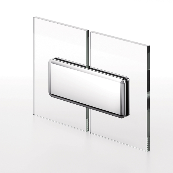 Beveled Edge Shower Glass Clamps Glass to Glass Bathroom Glass Door ClIps L-2604