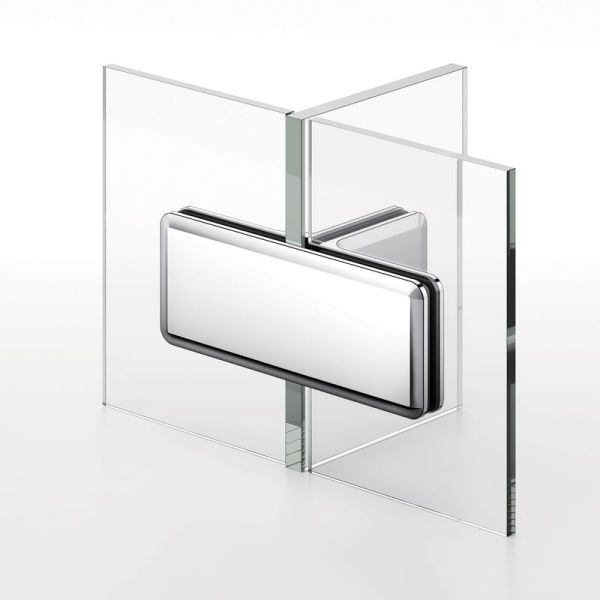 Beveled Edge Shower Glass Clamps Glass to Glass T shape Hinge L-2607