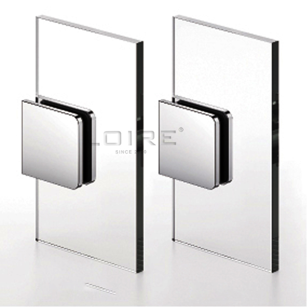 Beveled Edge Shower Glass Clamps Wall Mount L-2541
