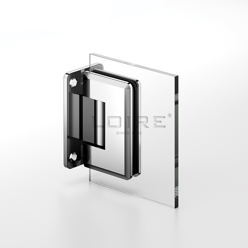 Hot Sell Standard Duty Shower Hinges Wall Mount 90 degree Glass Clamp Full Back Plate Glass Door Hinge L-2111