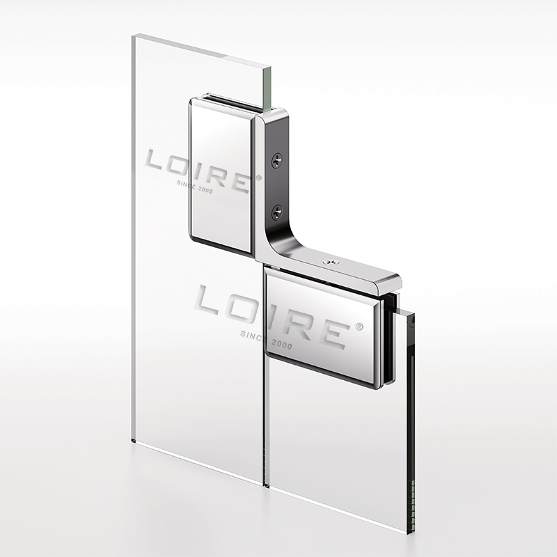 Pivot Shower  Hinges Inline Panel Mount Frameless Glass Door Hinge L-2352