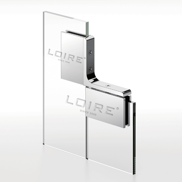 Pivot Shower  Hinges Inline Panel Mount Glass to Glass Glass Door Clamp L-2354