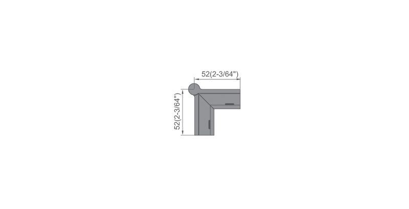 Shower Door Header Kits Accessories 90 Degree Shower Hardware L-2796U