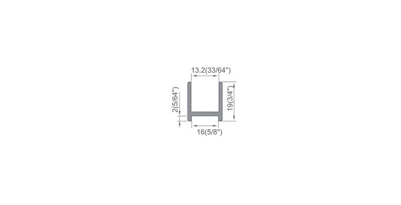 Shower Door Header Kits Accessories Aluminium Profile Wall Mount Doorframe L-2961A