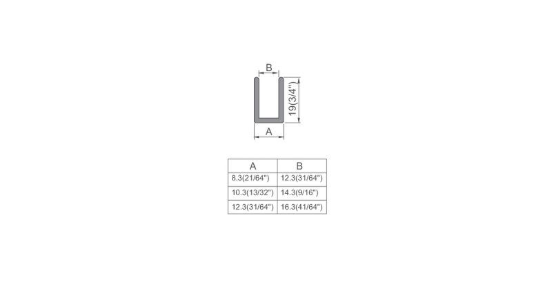Shower Door Header Kits Accessories Aluminium Profile Wall Mount Doorframe L-2961