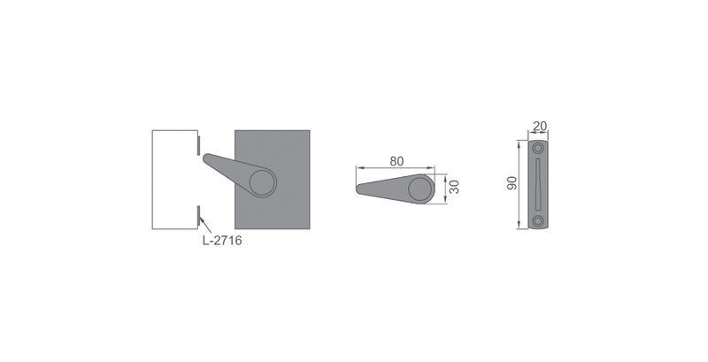 Shower door header kits accessories Glass Hardware Wholesale L-2716