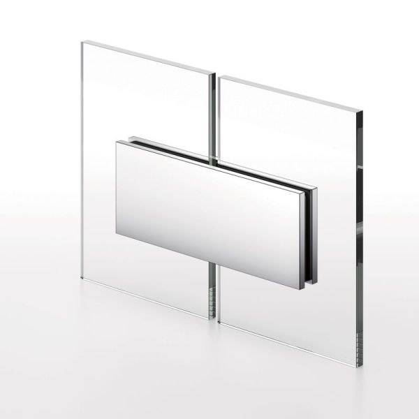 Square Corner Shower Glass Clamps Glass To Glass 180 Degree L-2634