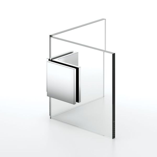 Square Corner Shower Glass Clamps Glass To Glass Shower Hinge Factory Price L-2645