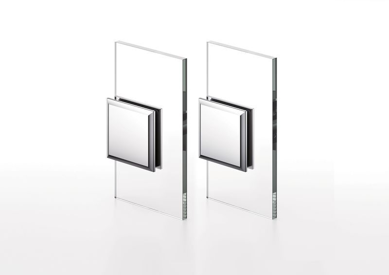 Square Corner Shower Glass Clamps Wall Mount Bathroom Accessories L-2681B