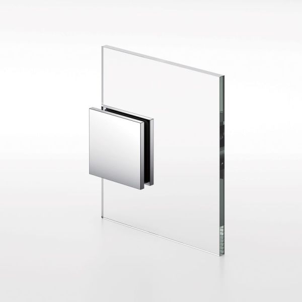 Square Corner Shower Glass Clamps Wall Mount Brass Glass Connector L-2631