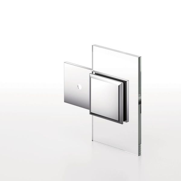 Square Corner Shower Glass Clamps Wall to Glass 180 degree Bathroom Accessories L-2683
