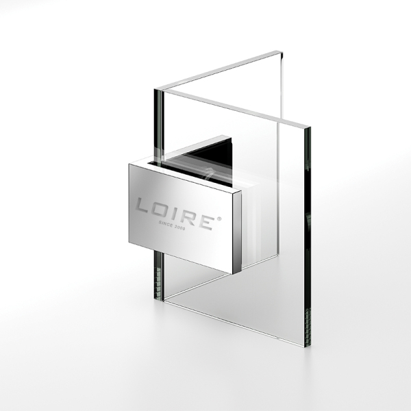 Square Corner Shower Glass Clamps with Covers Glass to Glass Bathroom Door ClIps L-2695