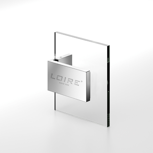 Square Corner Shower Glass Clamps with Covers Wall to Glass Bathroom Door ClIps L-2692
