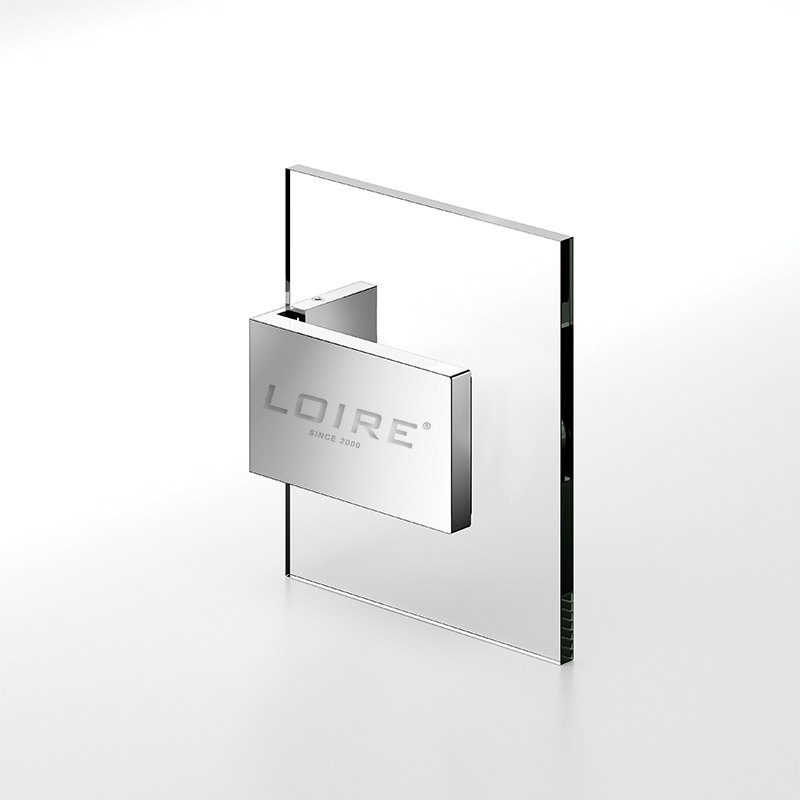 Square Corner Shower Glass Clamps with Covers Wall to Glass Bathroom Door ClIps L-2692