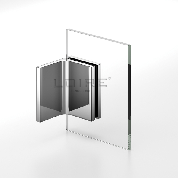 Square Corner Shower Glass Clamps with Covers Wall to Glass Bathroom Door ClIps L-5302