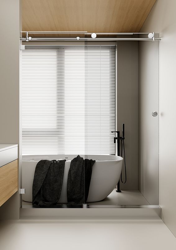 Stainless Steel Sliding Door Shower Hardware Glass Shower Door Accessories S007