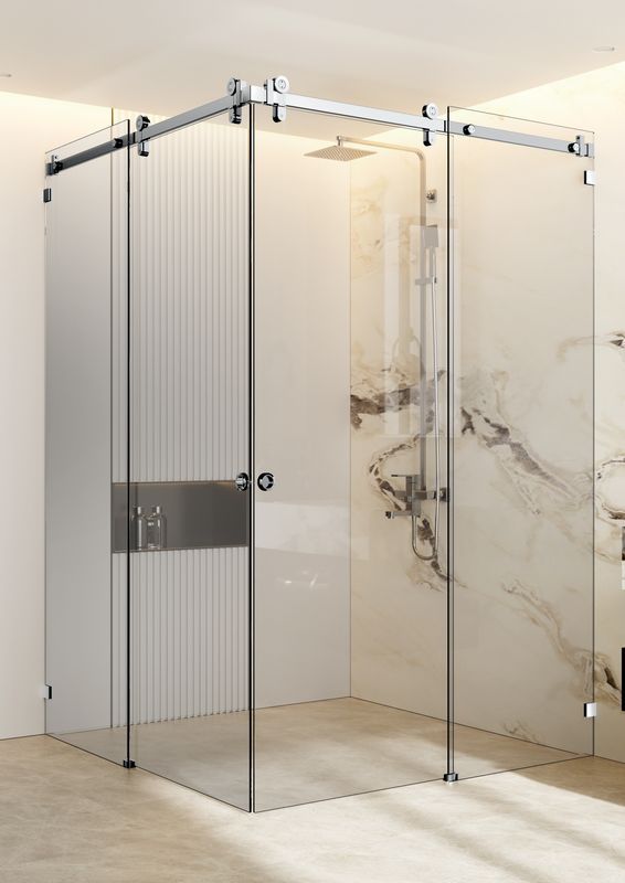 Stainless Steel Sliding Door Shower Hardware Glass Shower Door Fittings Manufacturer S005