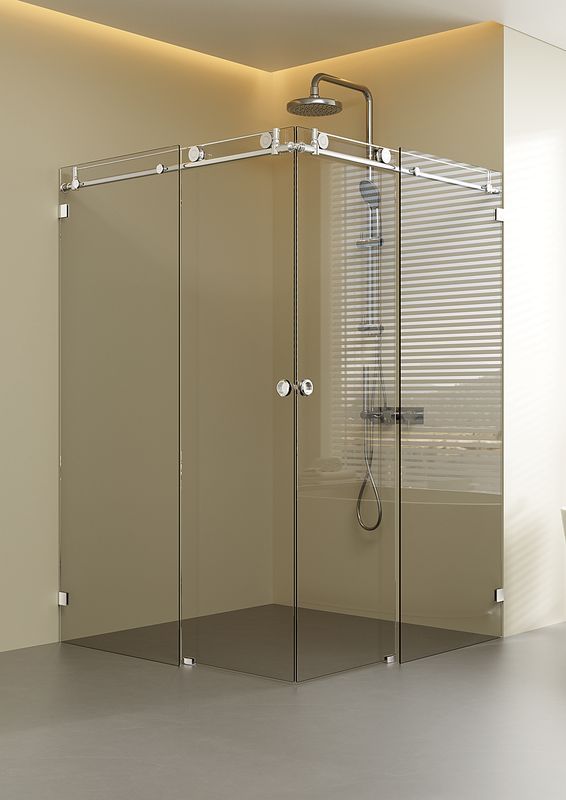 Stainless Steel Sliding Door Shower Hardware Glass Shower Door Fittings Manufacturer S006