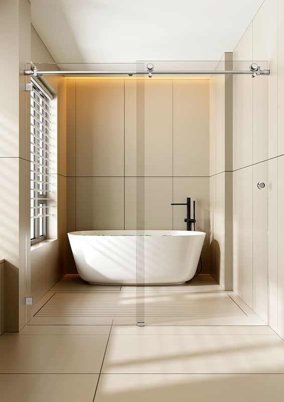 Stainless Steel Sliding Door Shower Hardware Glass Shower Door Fittings S008