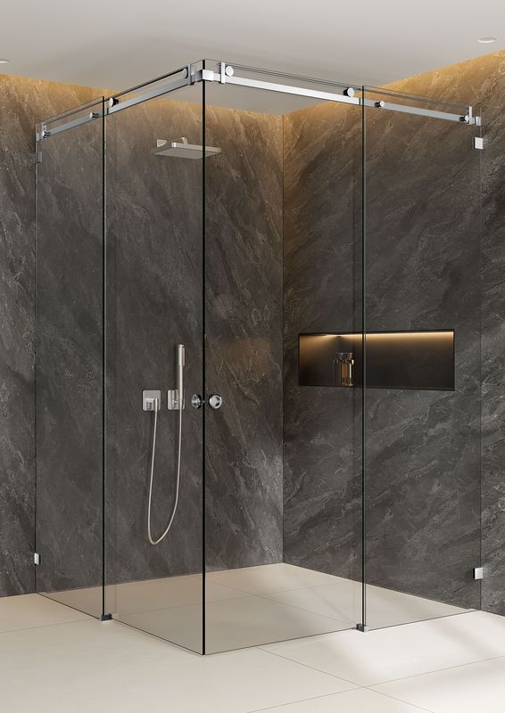 Stainless Steel Sliding Door Shower Hardware Glass Shower Door Hardware S002