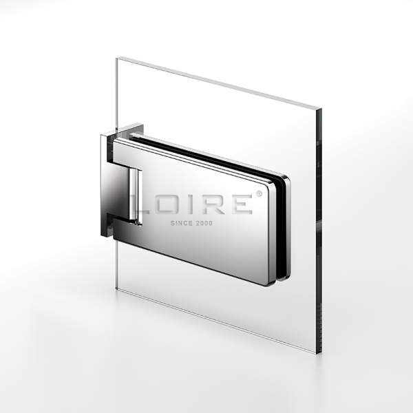 Standard Duty Shower Hinges Wall Mount 90 degree Glass Clamp OffSet Back Plate Glass Door Hinge L-2142