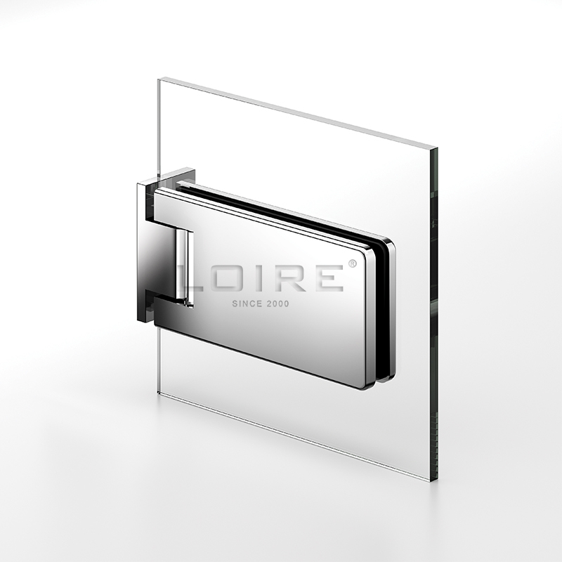 Standard Duty Shower Hinges Wall Mount 90 degree Glass Clamp OffSet Back Plate Glass Door Hinge L-2142
