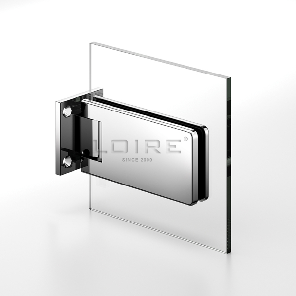 Standard Duty Shower Hinges Wall to Glass Wall Mount Full Back Plate Shower Door Hinge L-2141