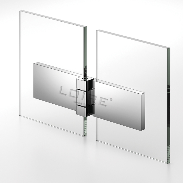 Standard Duty Shower Hinges With Covers Glass to Glass Bathroom Door Clamps L-2403