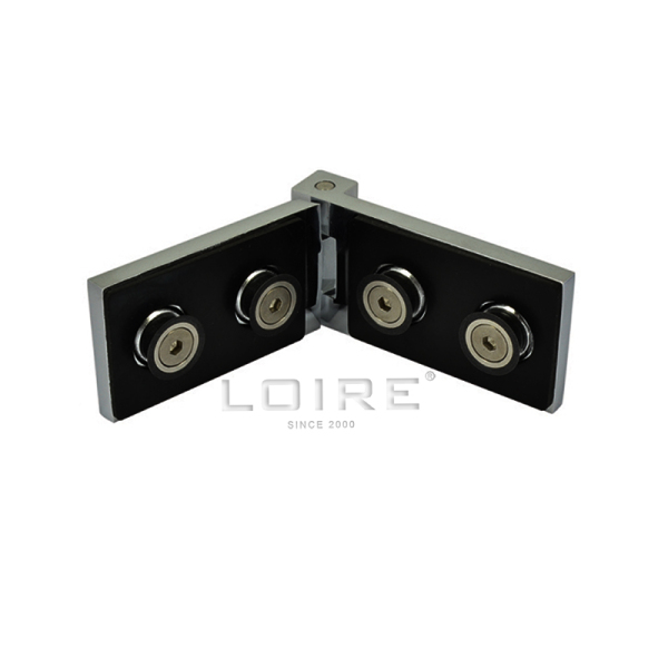 Standard Duty Shower Hinges With Covers Glass to Glass Bathroom Door Clamps L-2403
