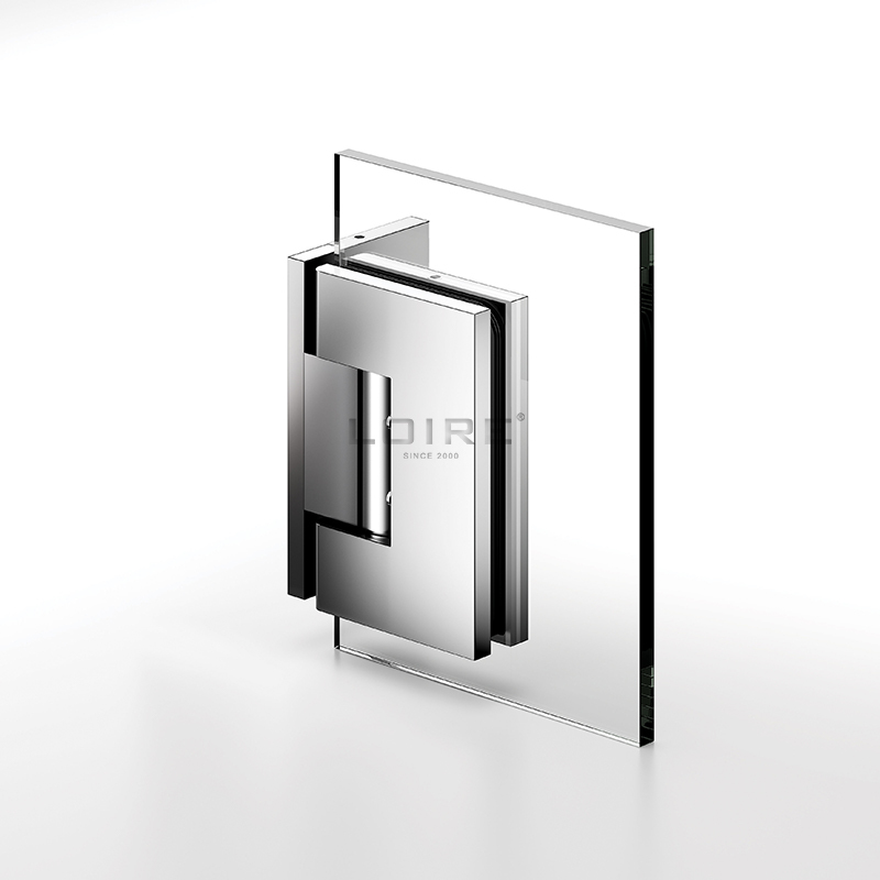 Standard Duty Shower Hinges With Covers Wall to Glass Bathroom Door Clamps L-5102