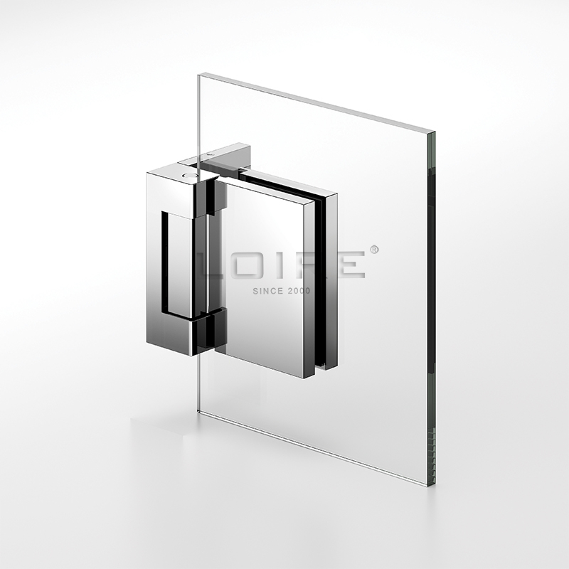 Standard Duty Shower Hinges With Covers Wall to Glass Bathroom Door Clamps L-5201