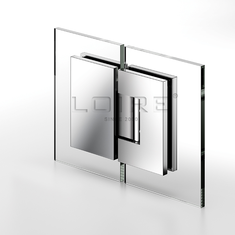 Standard Duty Shower Hinges With Covers Wall to Glass Brass Door Hinge L-5103