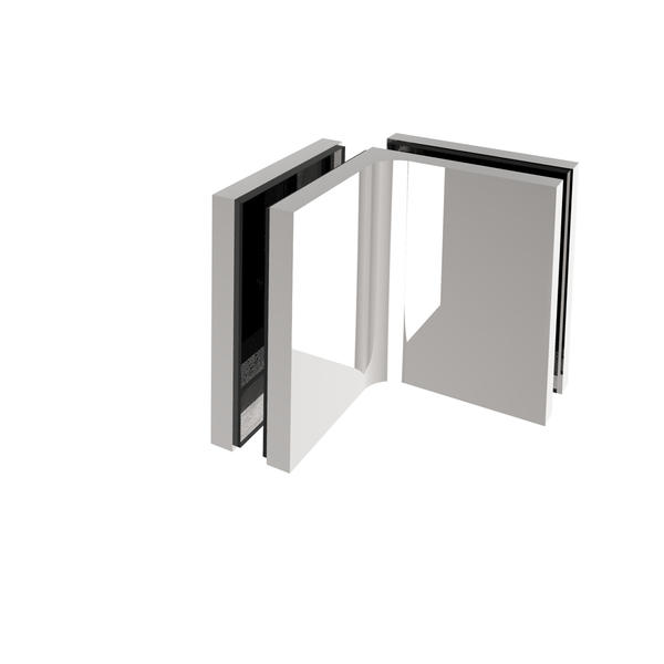 Square Corner Shower Glass Clamps with Covers