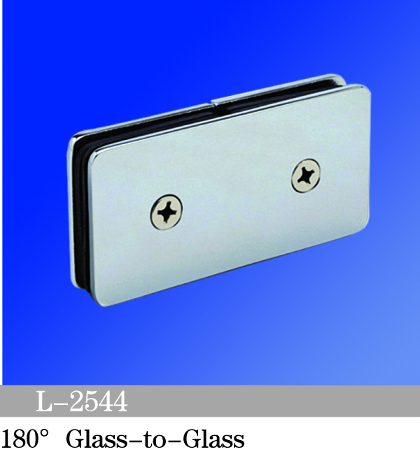 Beveled Edge Shower Glass Clamps 180° Glass-to-Glass L-2544