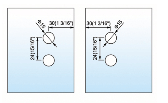 Standard Duty Shower Hinges Glass to Glass Shower  Hinge L-2482