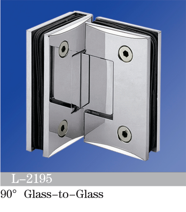 Standard Duty Shower Hinges Glass to Glass 90 Degree Frameless Shower Door Hinge L-2195