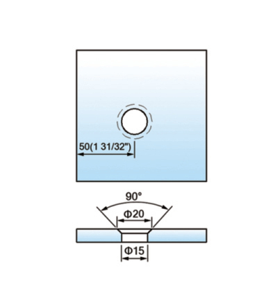 Square Corner Shower Glass Clamps with Covers Wall to Glass Bathroom Door ClIps L-2692