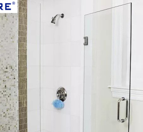 Discuss popular finishes of shower hardware and their impact on overall look